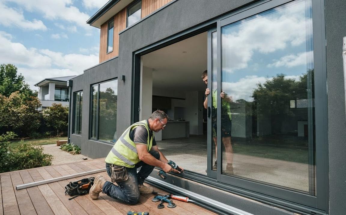 Pose de fenêtres coulissantes en aluminium pour une touche contemporaine