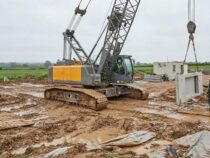 Grue mobile sur chenilles : pour terrains meubles