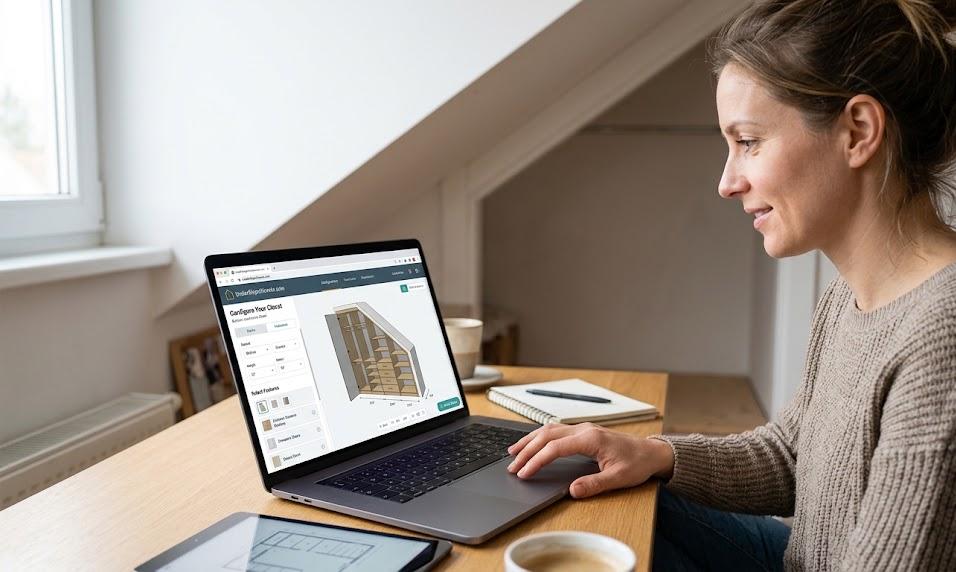 Configurer un placard sous pente sur mesure en ligne
