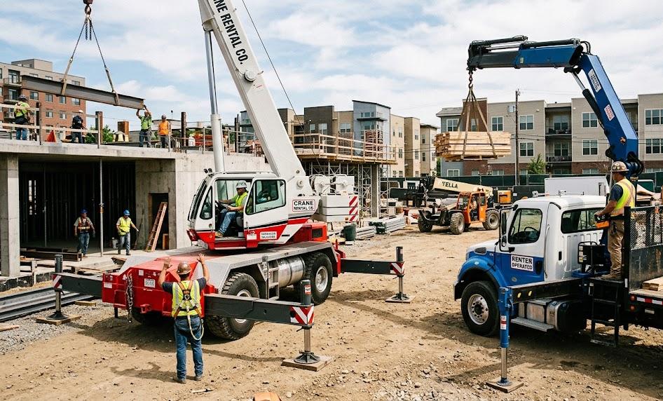 Location d'un camion-grue avec ou sans opérateur