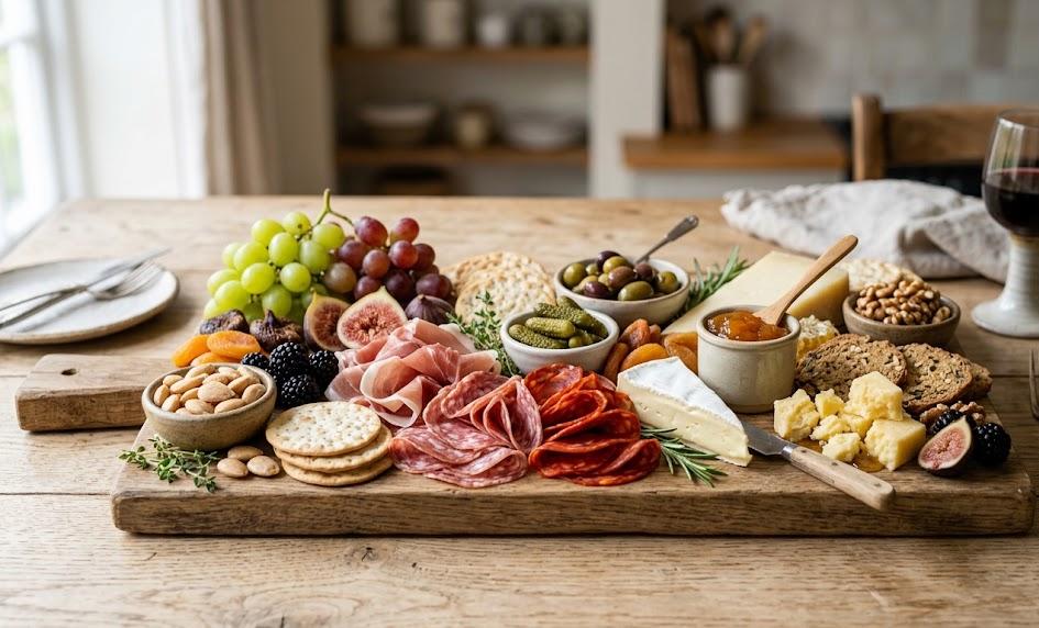 Préparer une assiette composée de charcuterie