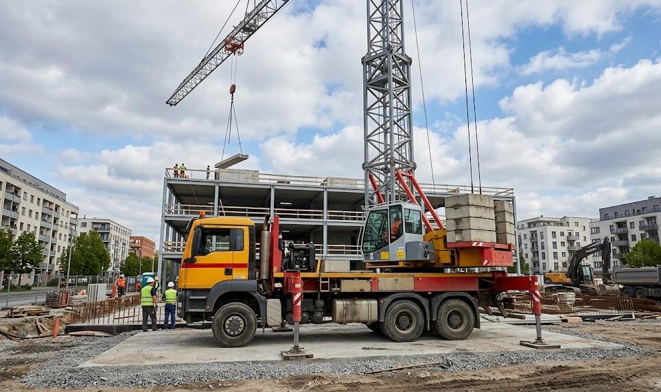 La grue à tour sur porteur camion