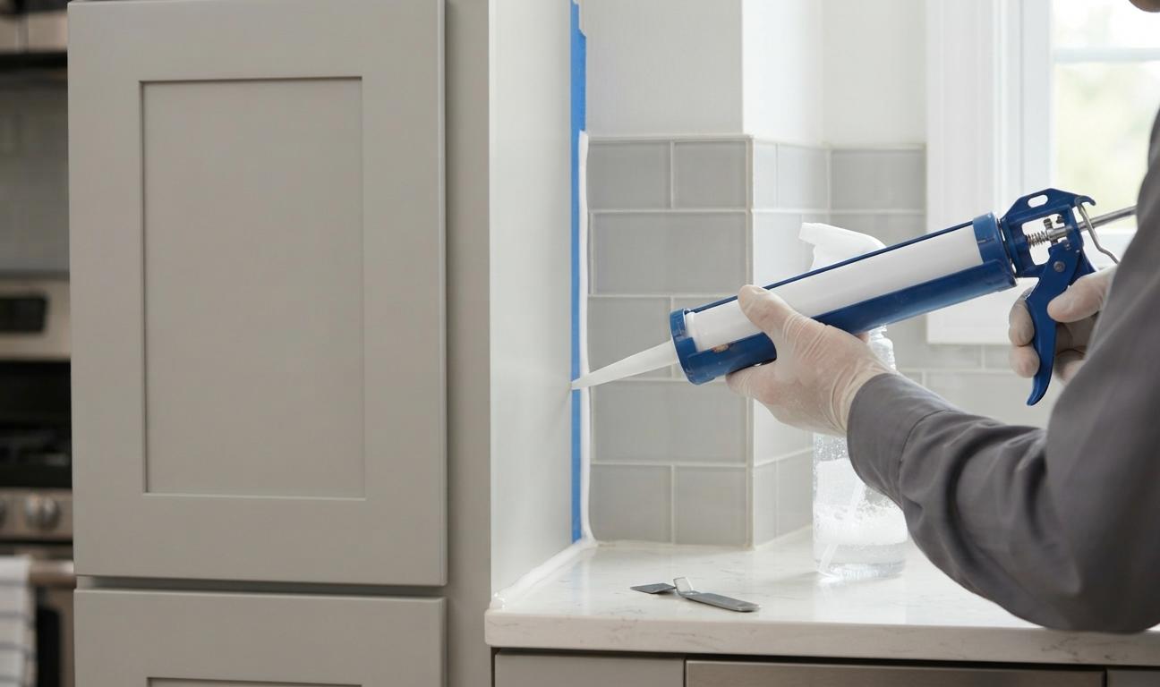 Les astuces pour calfeutrer les joints en silicone entre les meubles et les murs de cuisine